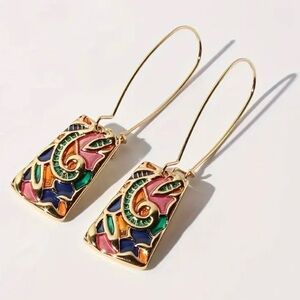 Colorful Gold-Tone Earrings